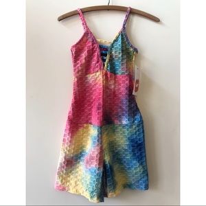 Multi-Colored Rainbow Honeycomb Romper